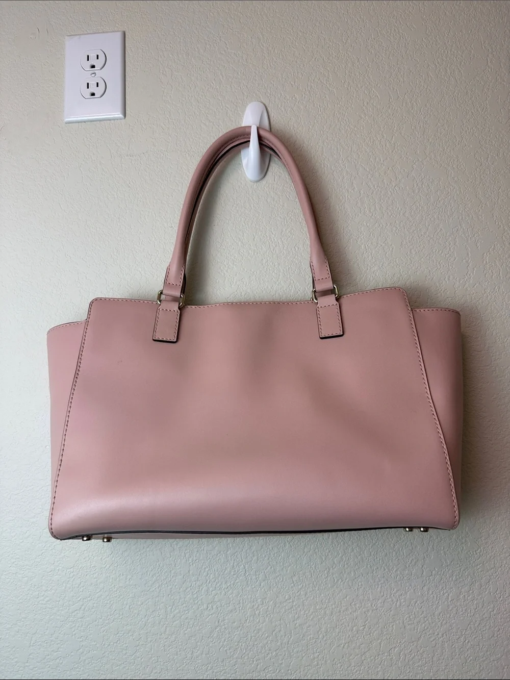 Kate Spade Pink Kelsey Orchard Valley Structured Tote Bag with Turn-Lock Closure
